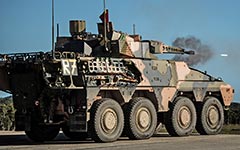 Australian Army Boxer CRV Lance turret live fire